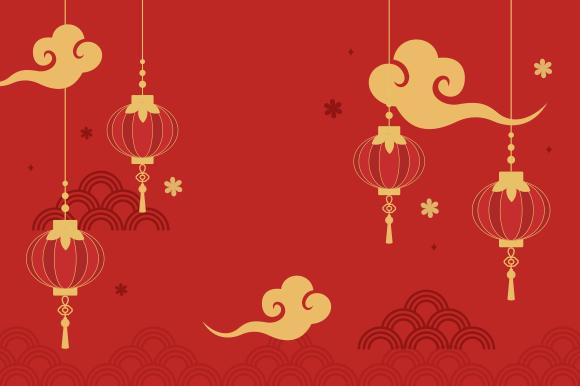 Chinese New Year Celebration Festive Bac