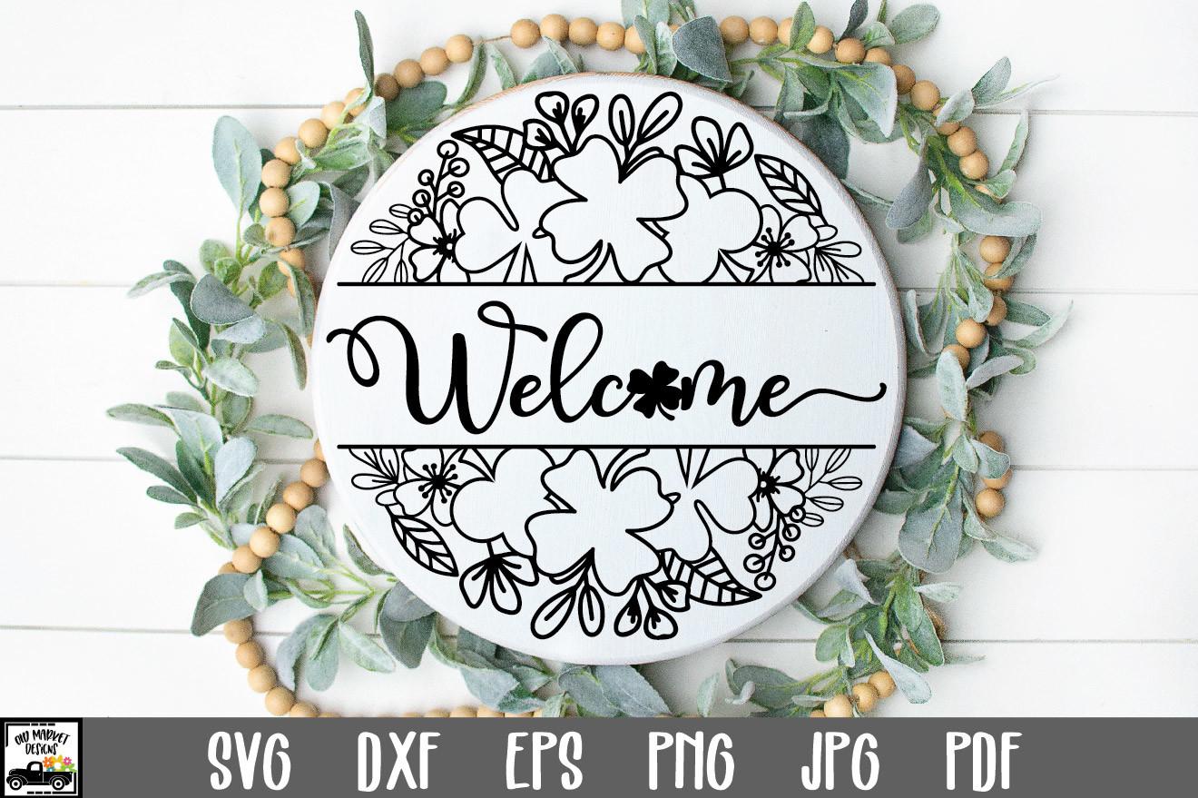 Shamrock Welcome SVG Sign