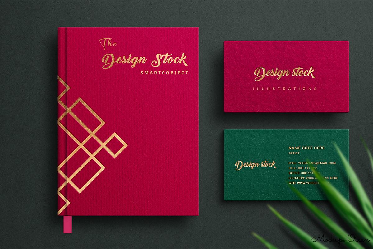 Notebook Business Card Mockup