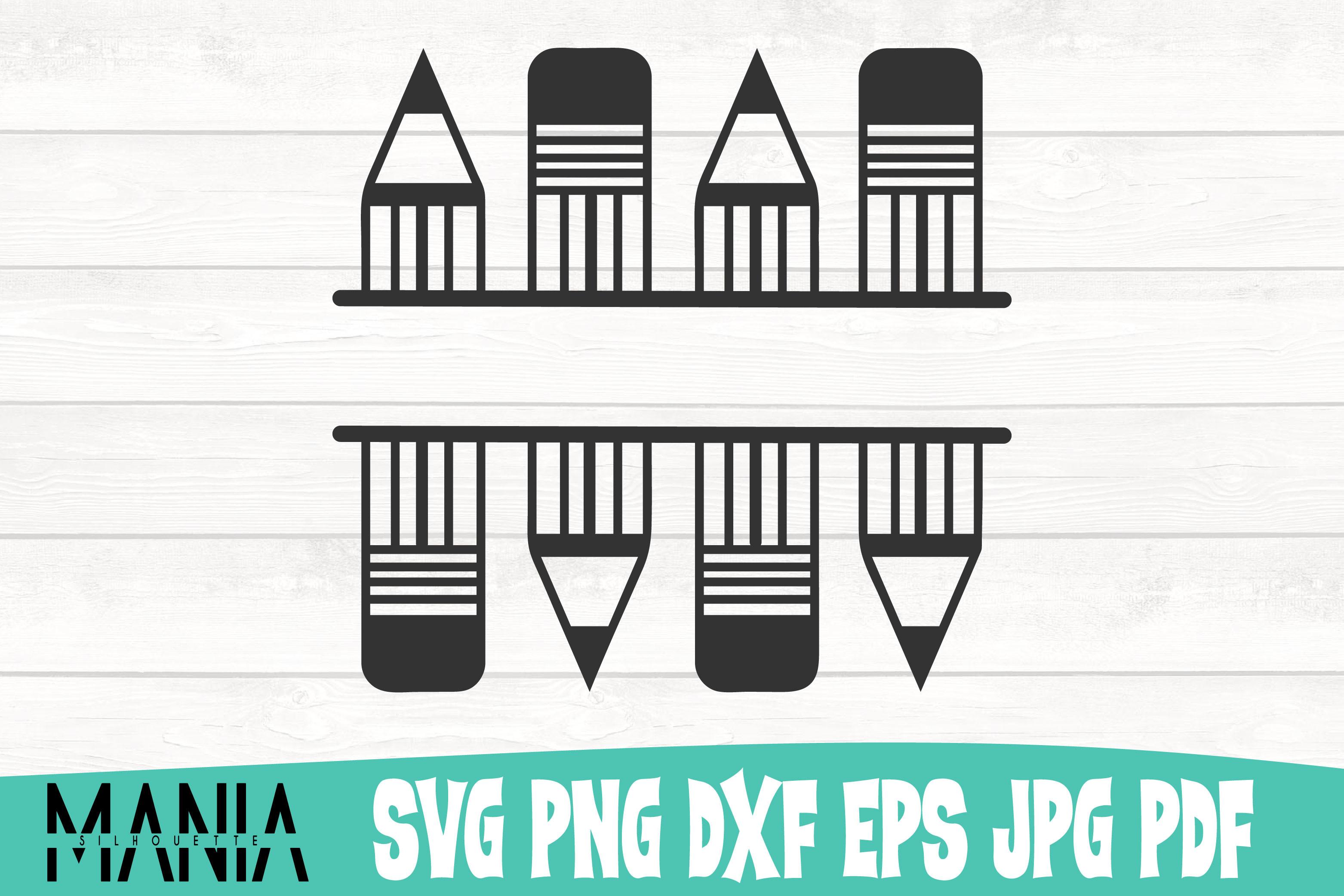 Pencils Monogram School Svg Cut File