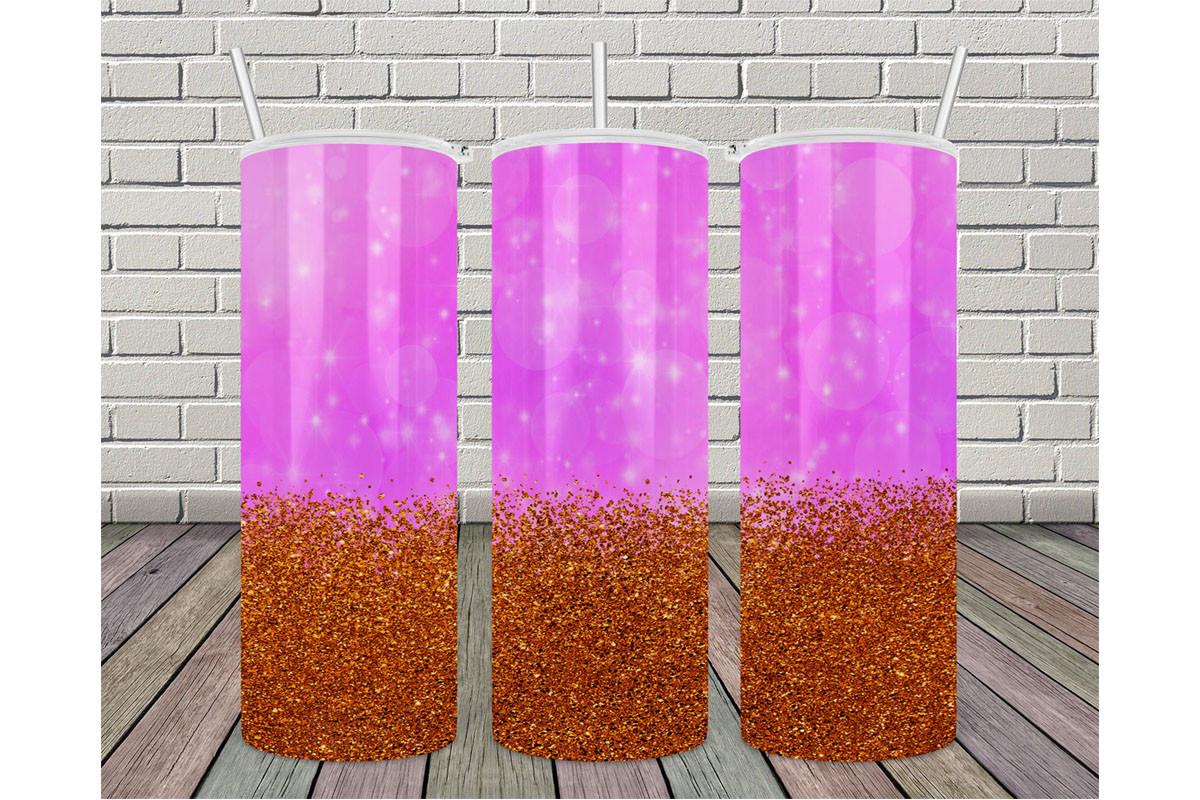 20oz Purple Orange Skinny Tumbler