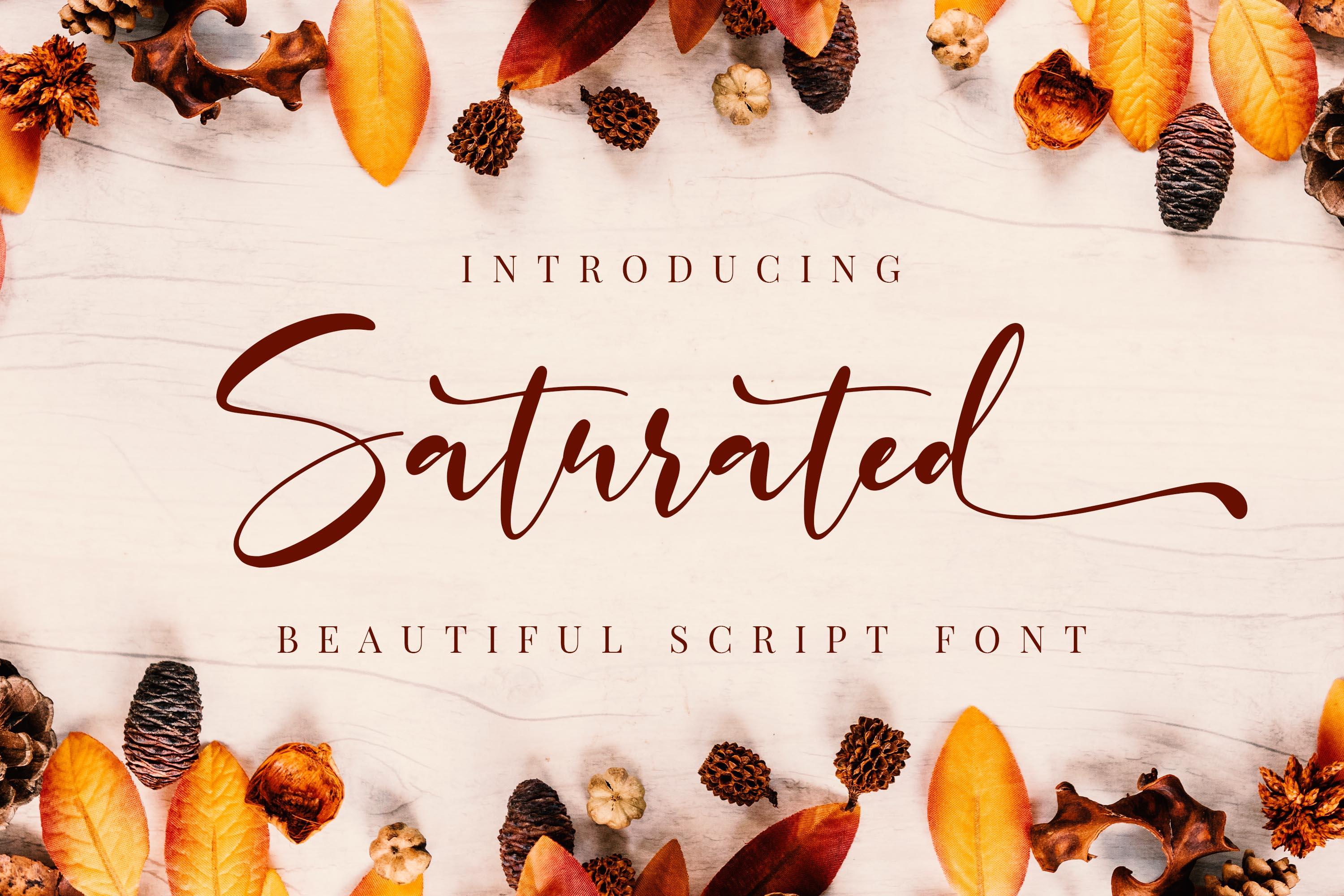 Saturated Font