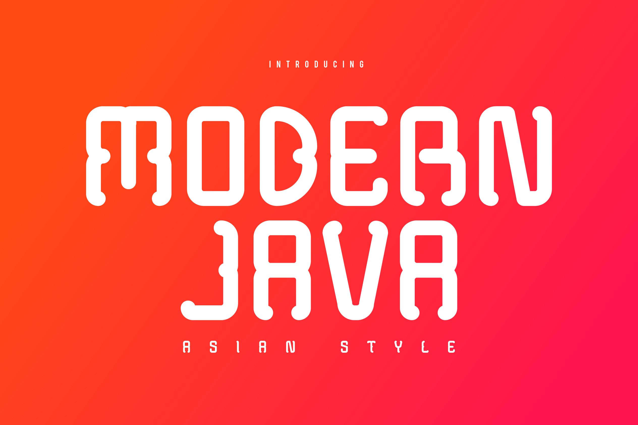 Modern Java Font
