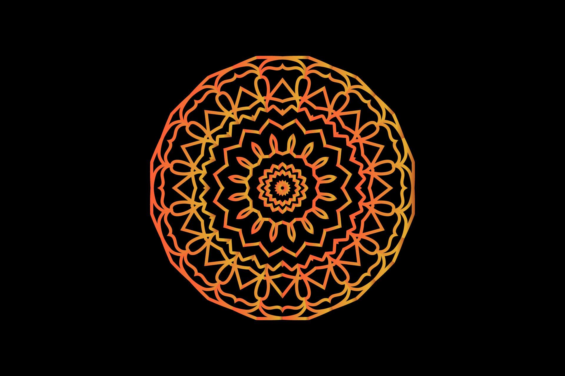 Gold Gradient Mandala