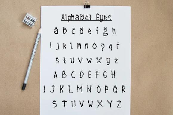 Alphabet Eyes Font