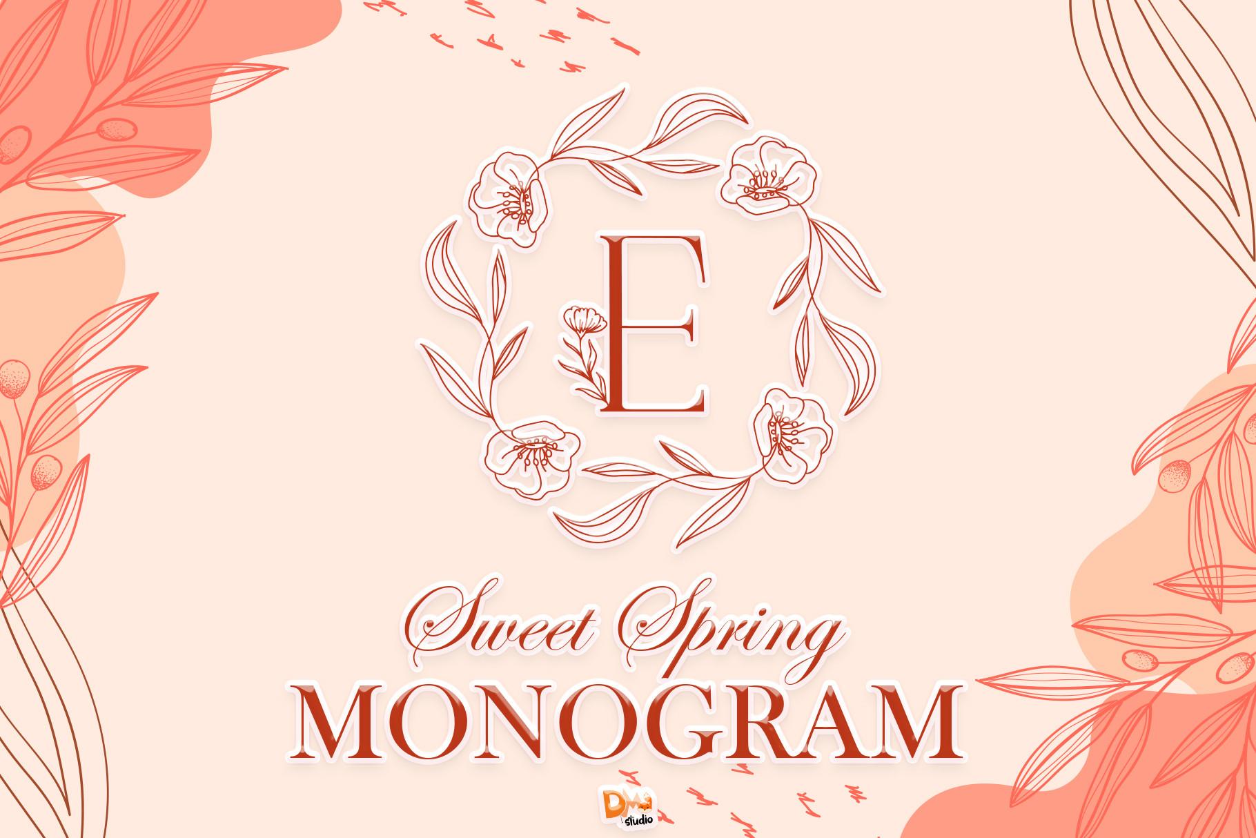 Sweet Spring Monogram Font