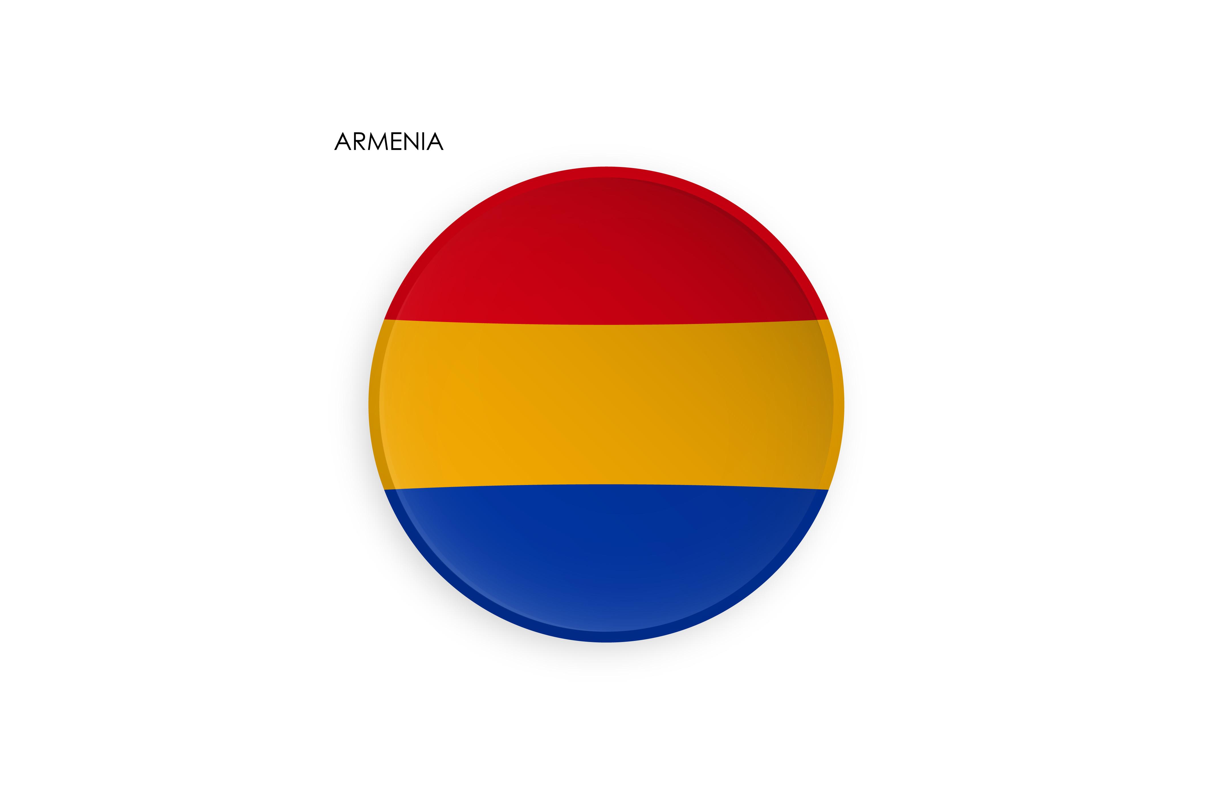 ARMENIA Flag Icon in Modern Neomorphism