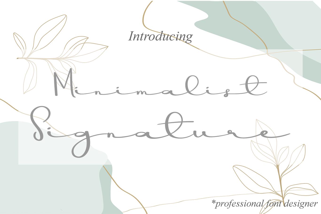 Minimalist Signature Font
