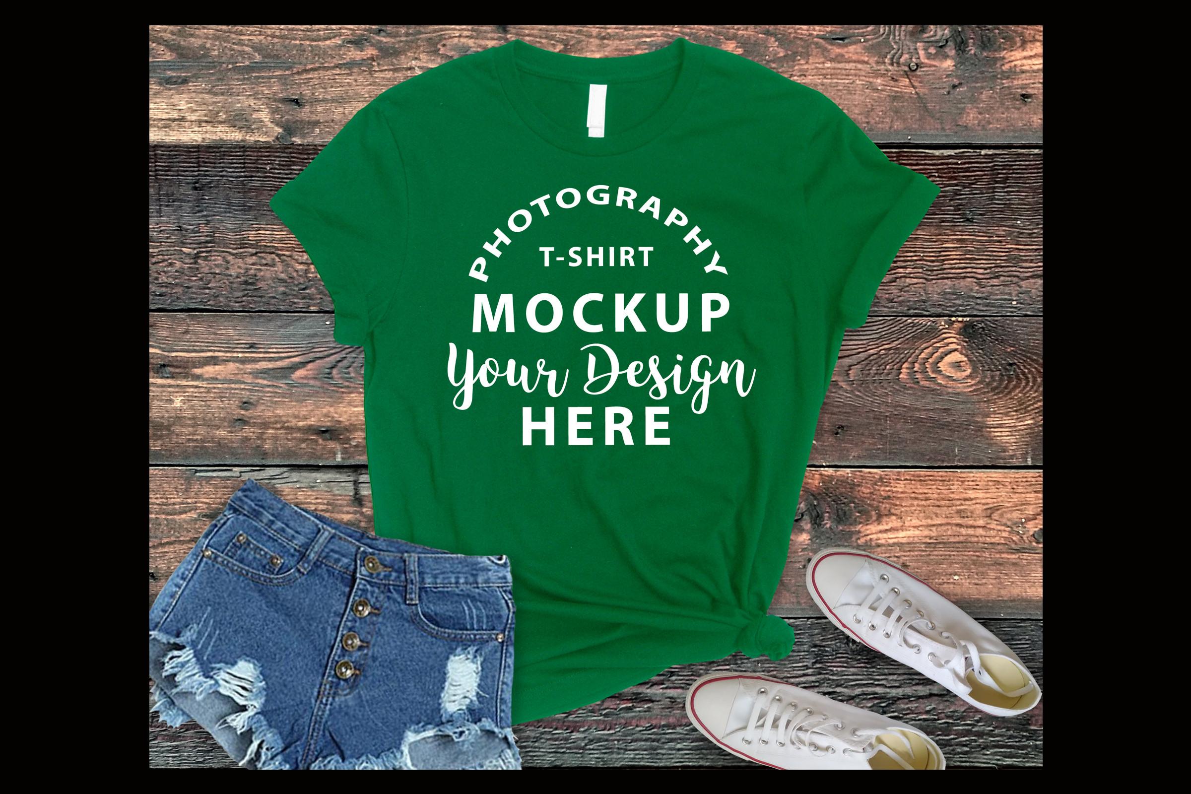 Bella Canvas 3001 Mockup Evergreen