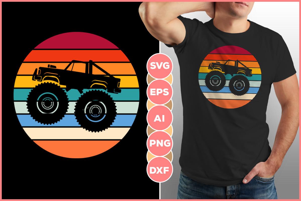Monster Truck Retro Design