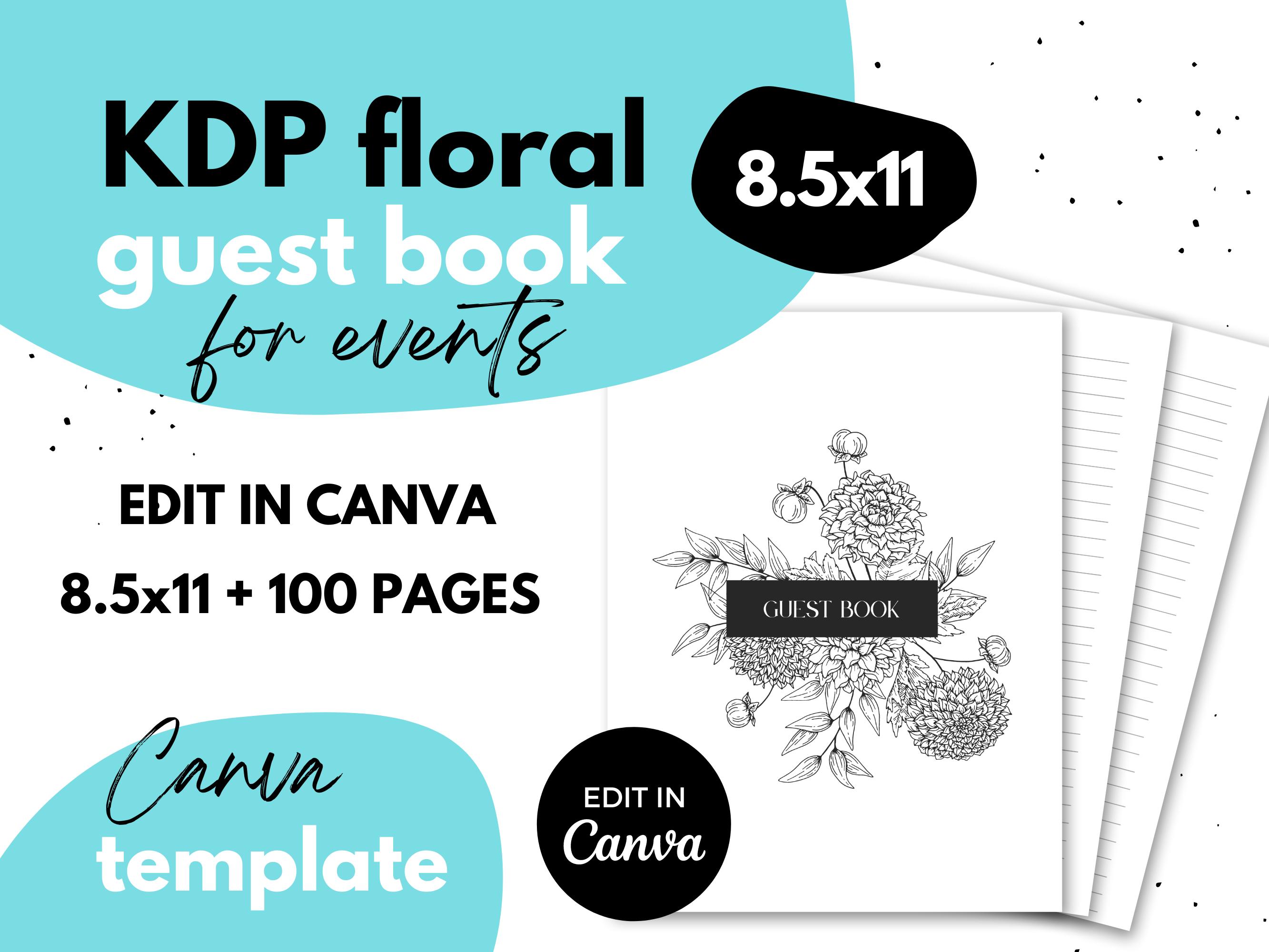 Floral Guest Book Interior ⋆ 8.5x11