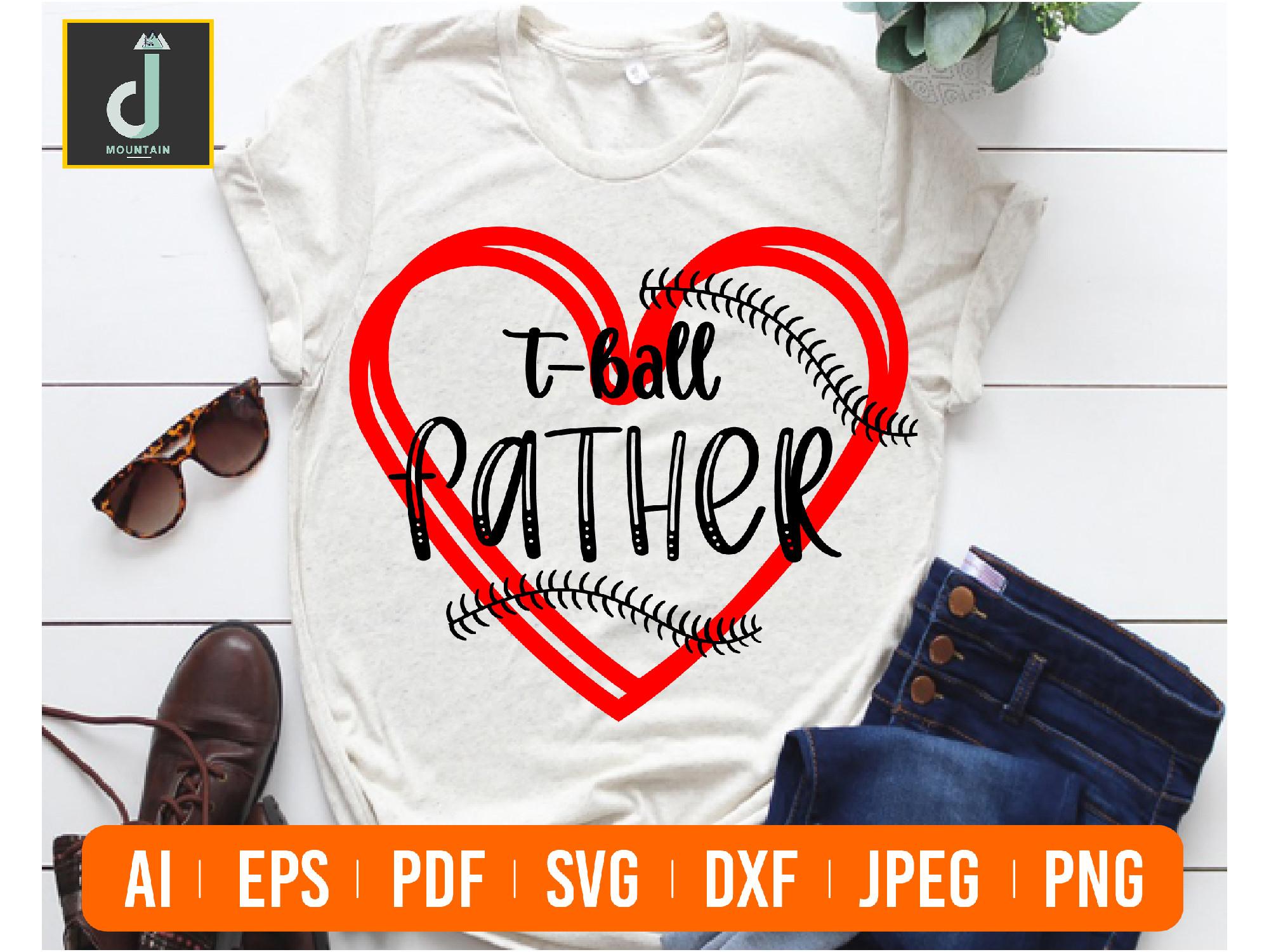T Ball Father Svg Design