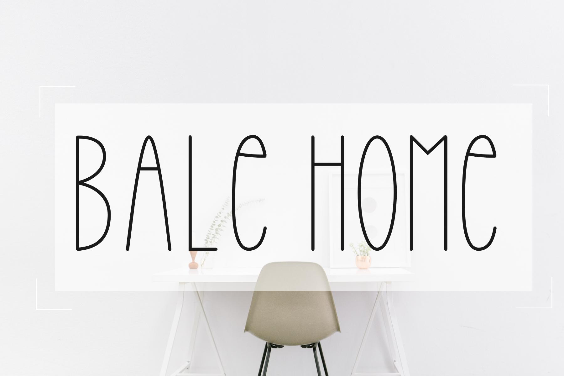 Bale Home Font