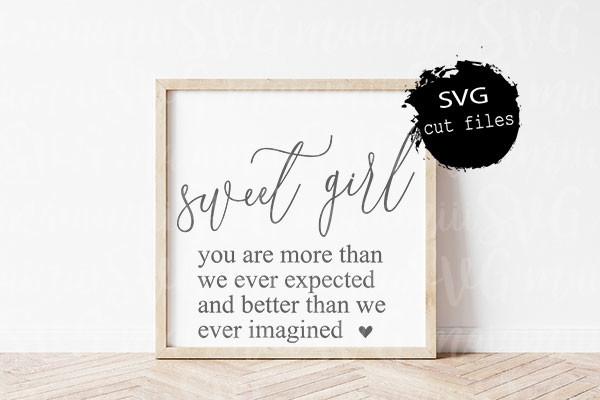 Sweet Girl Svg, Baby Girl Svg, Girl Svg