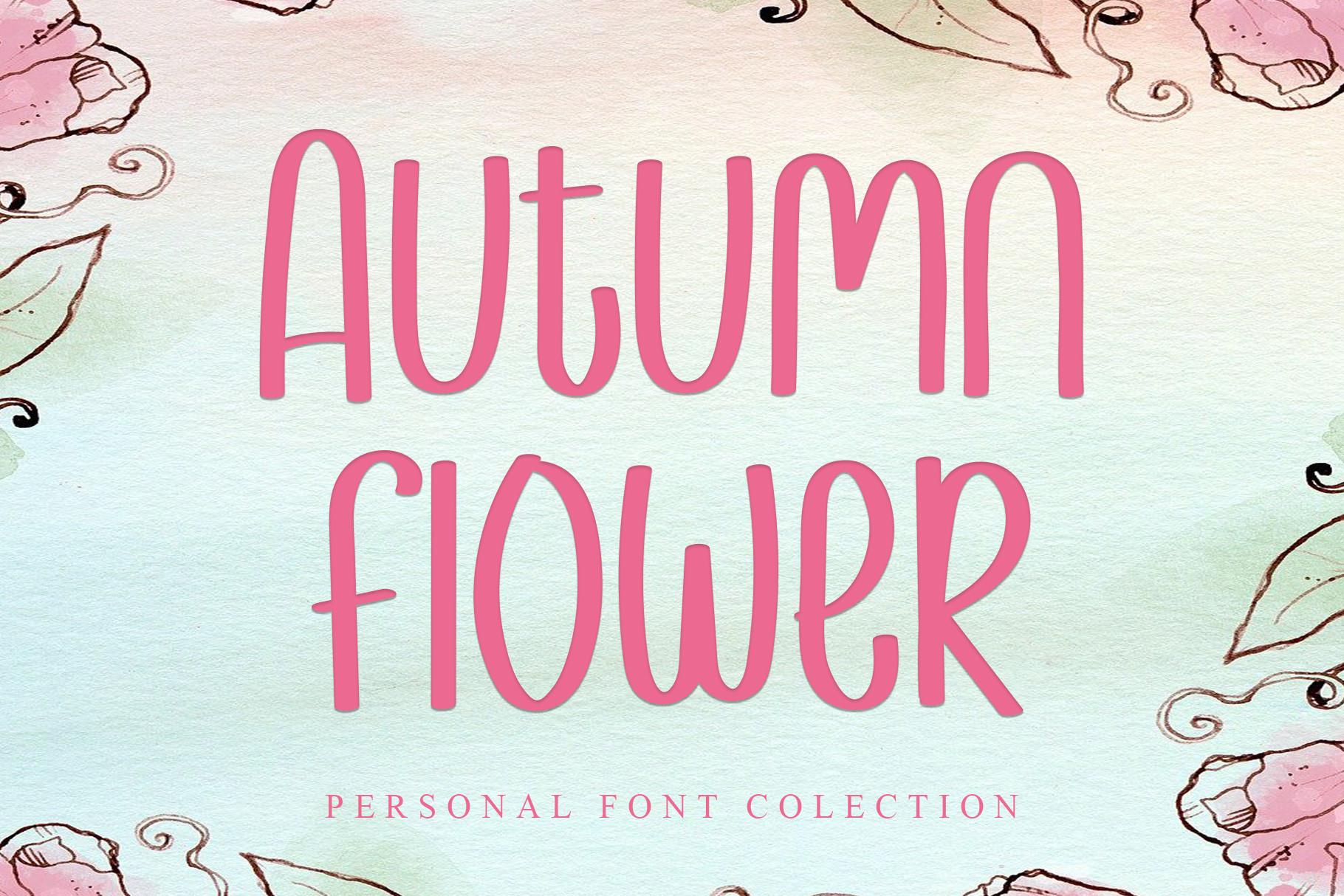 Autumn Flower Font