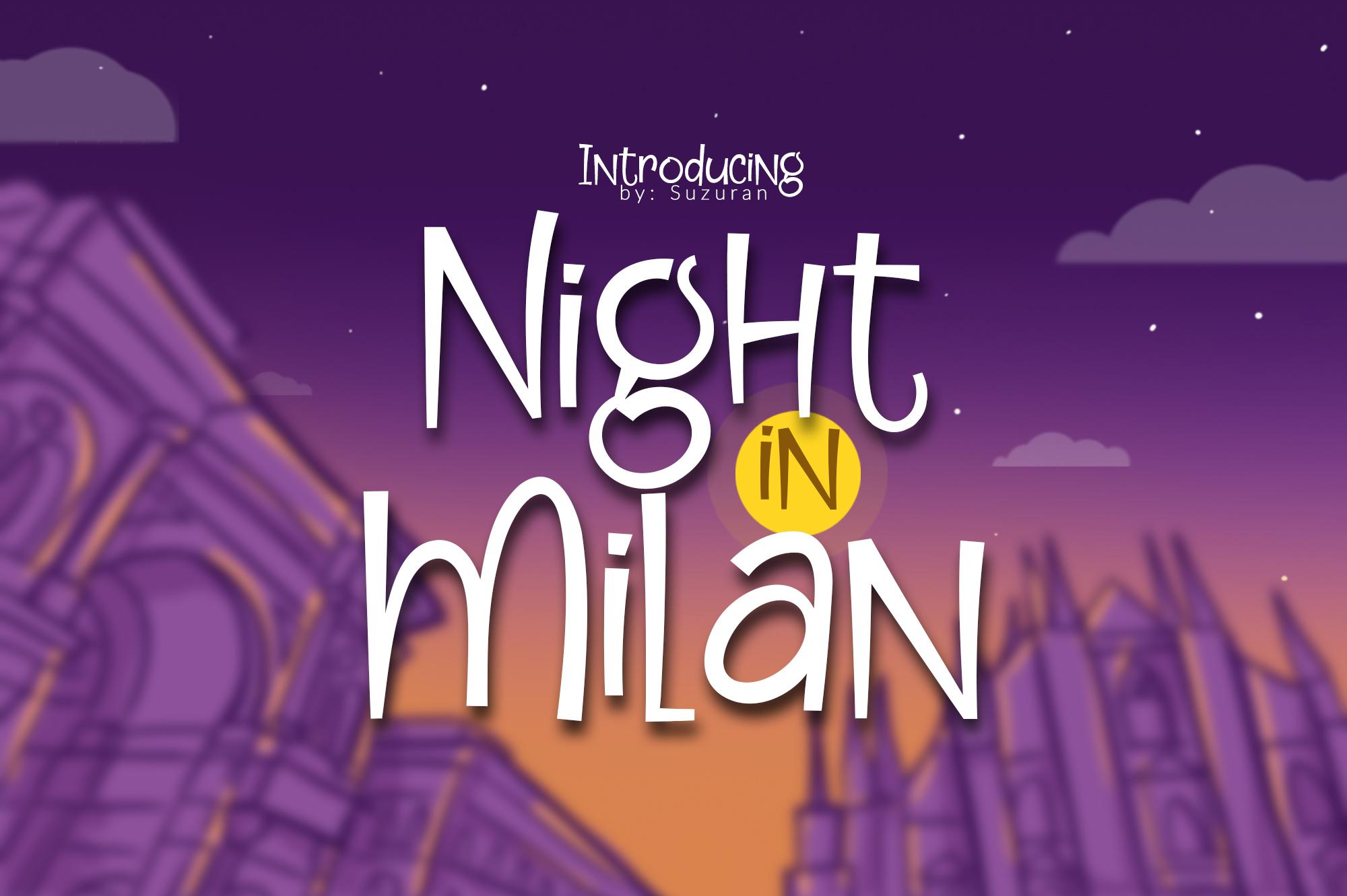 Night in Milan Font