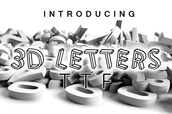 3D Letters Font