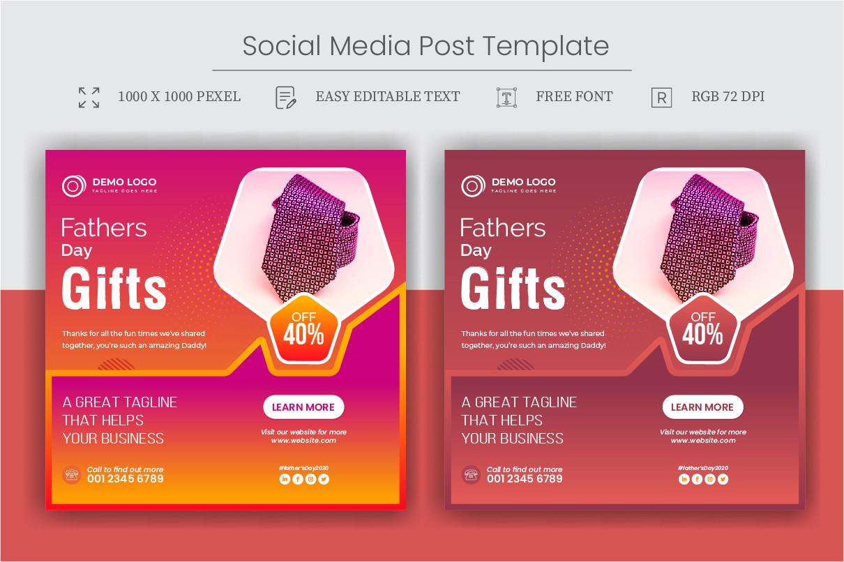 Father's Day Social Media Post Template