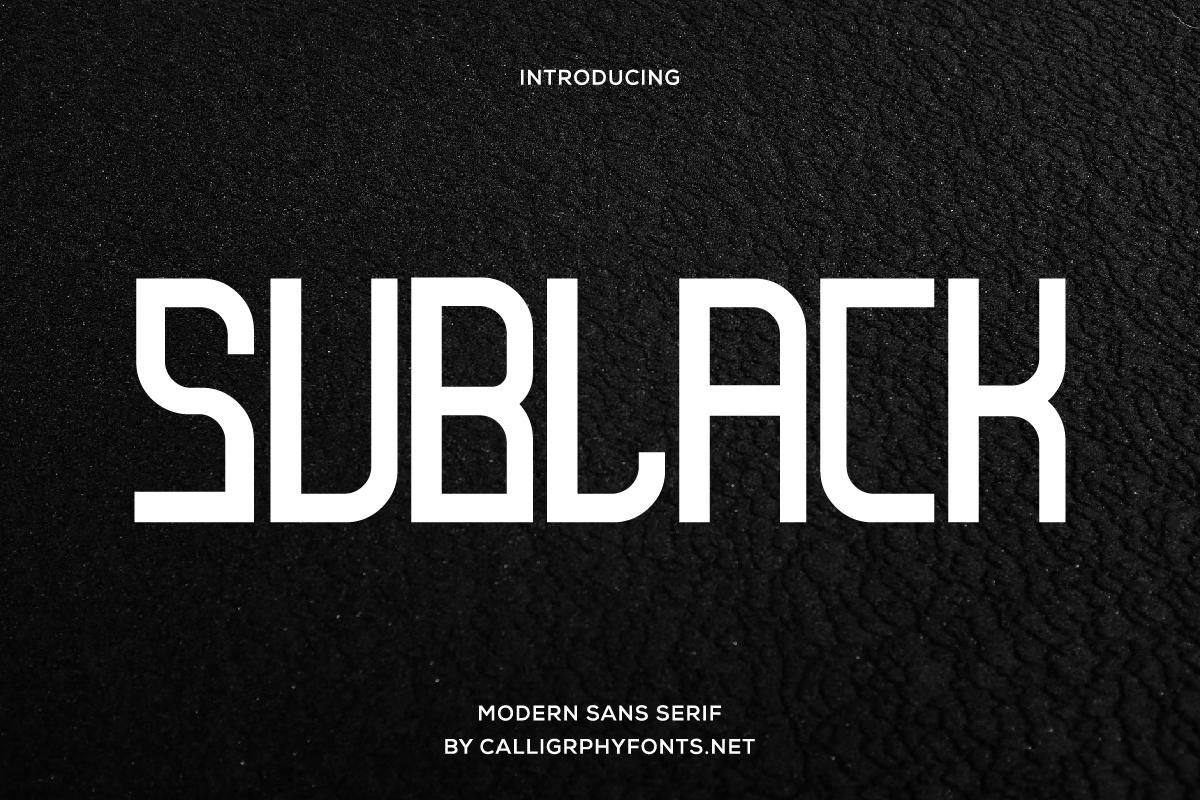 Sublack Font