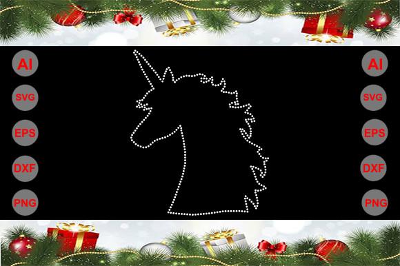 Printable Unicorn Rhinestone Template