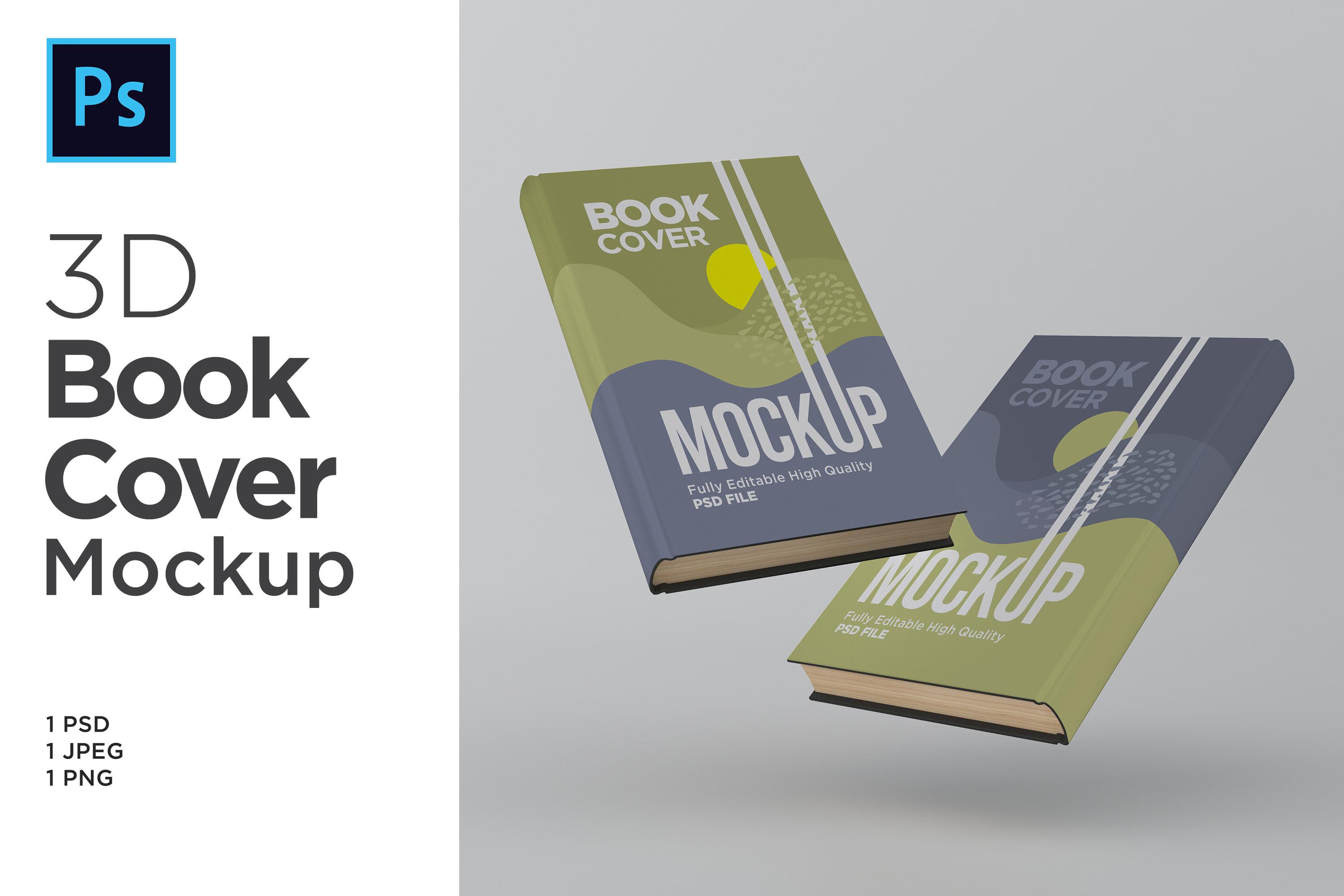 Book Cover Mockup 3d Rendering