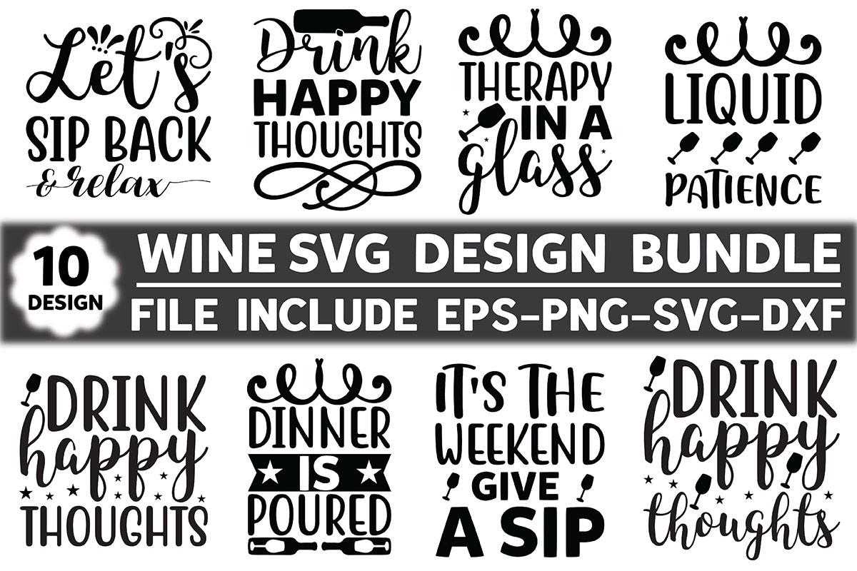 Wine Svg Design Bundle