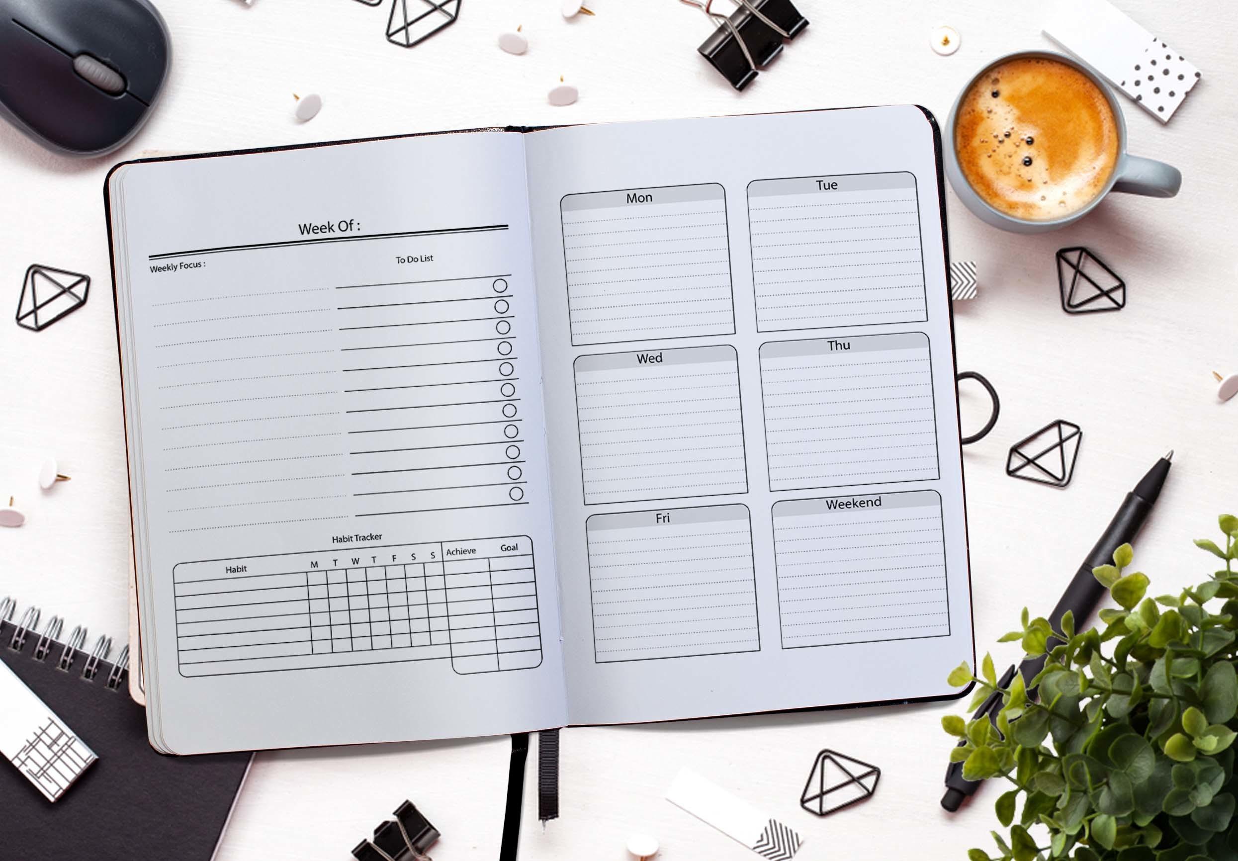 Weekly Planner Habit Schedules Best KDP