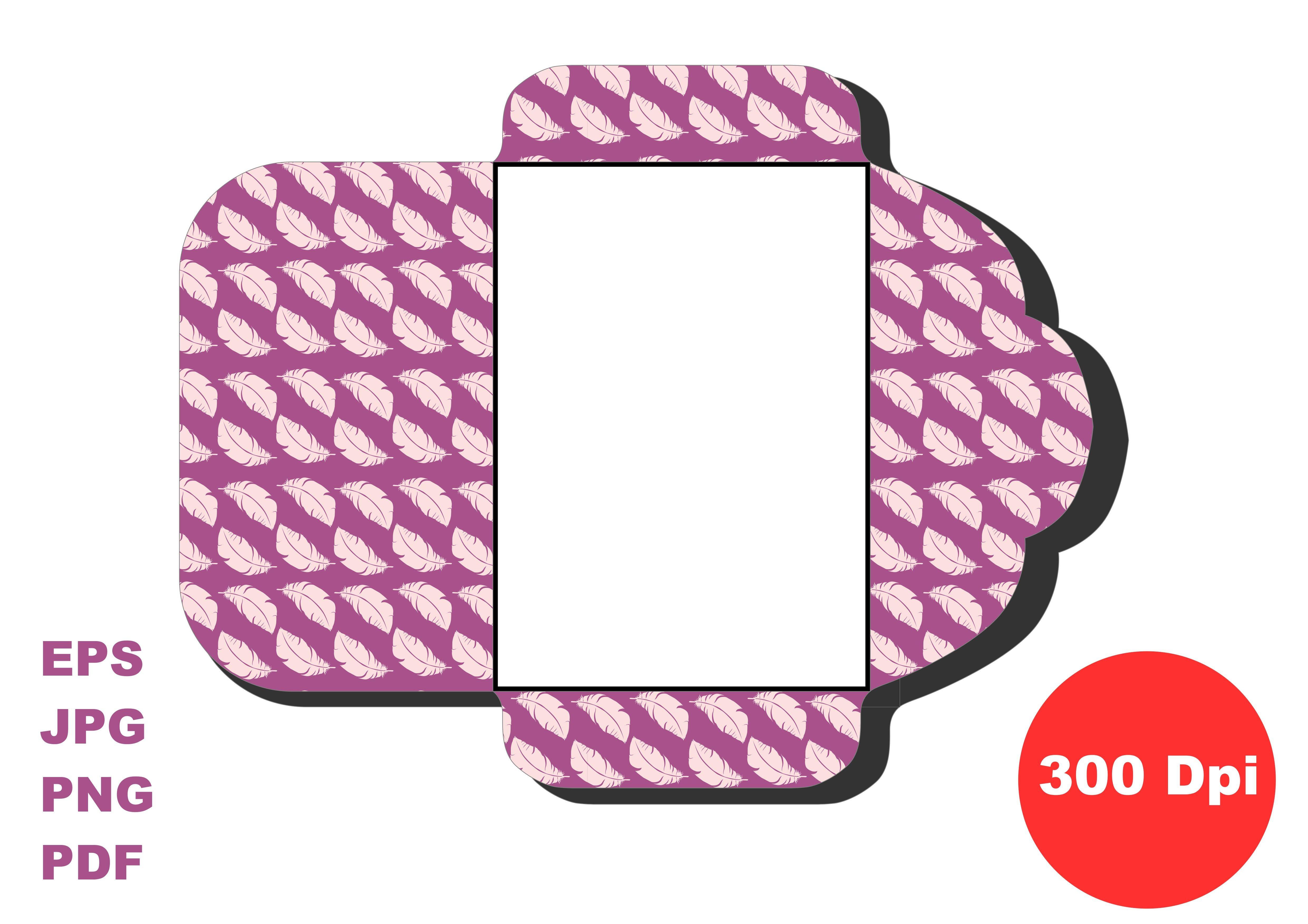 Envelope Template Feather Pattern