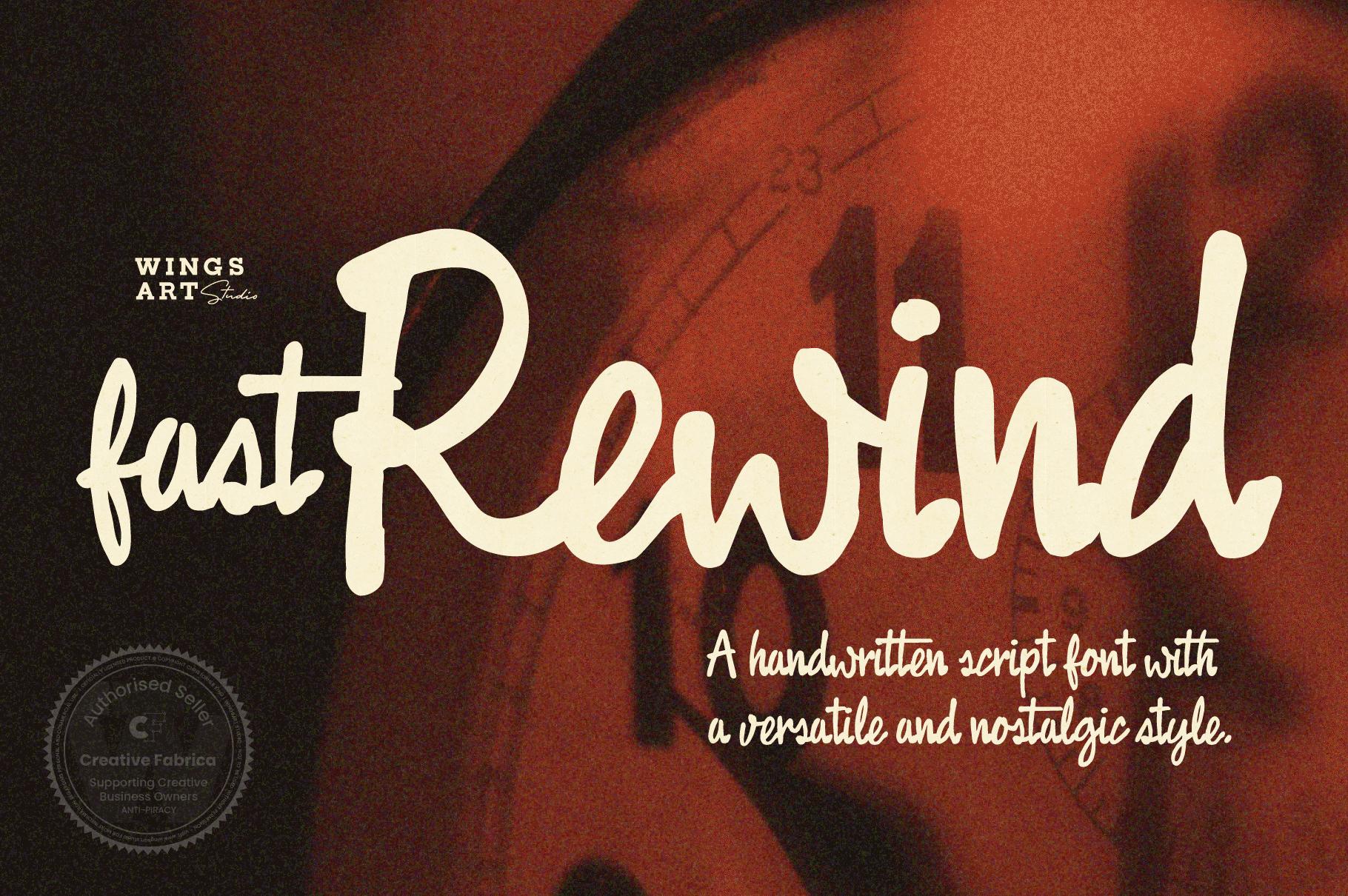 Fast Rewind Font
