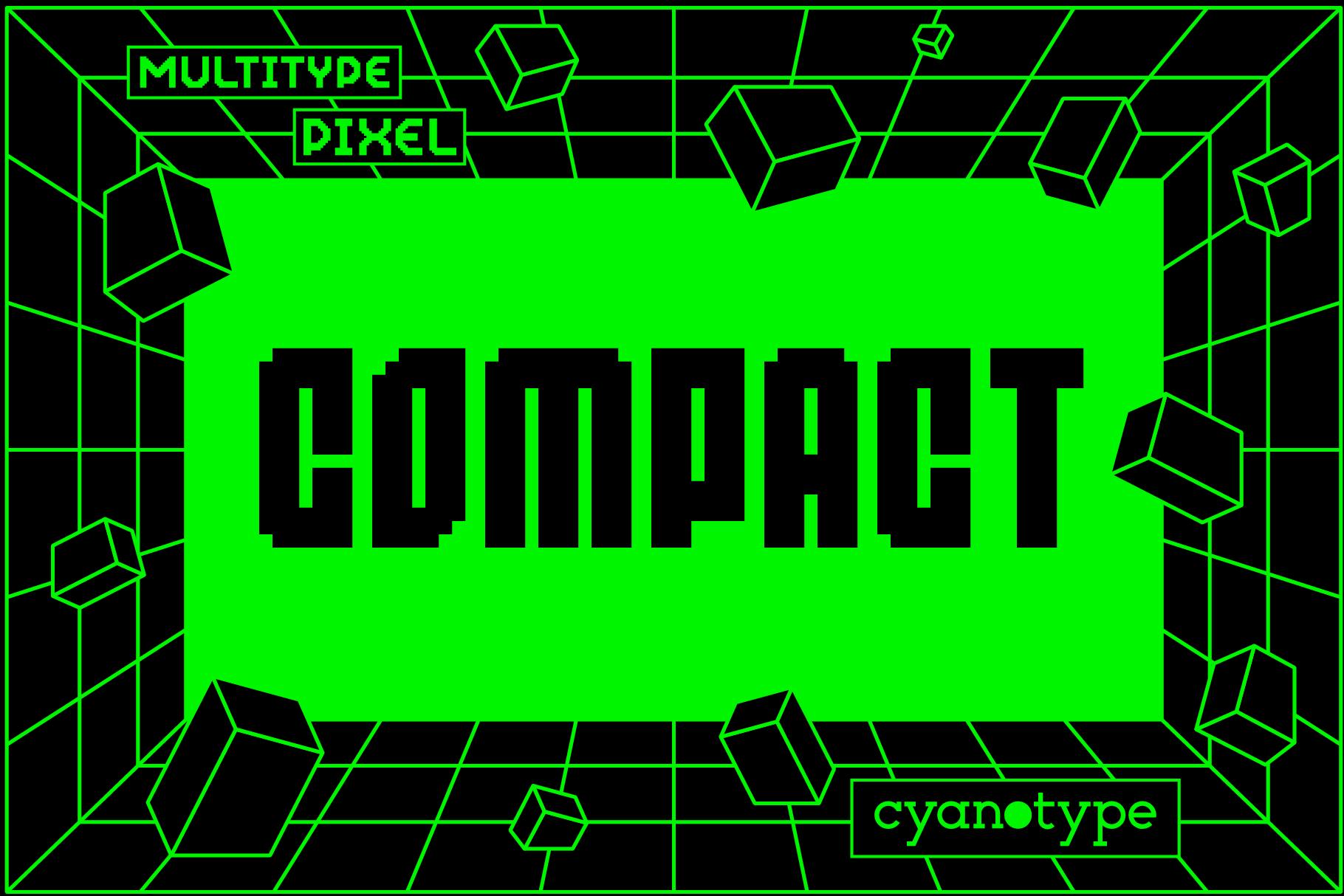 MultiType Pixel Compact Font