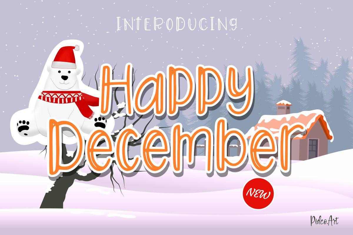 Happy December Font