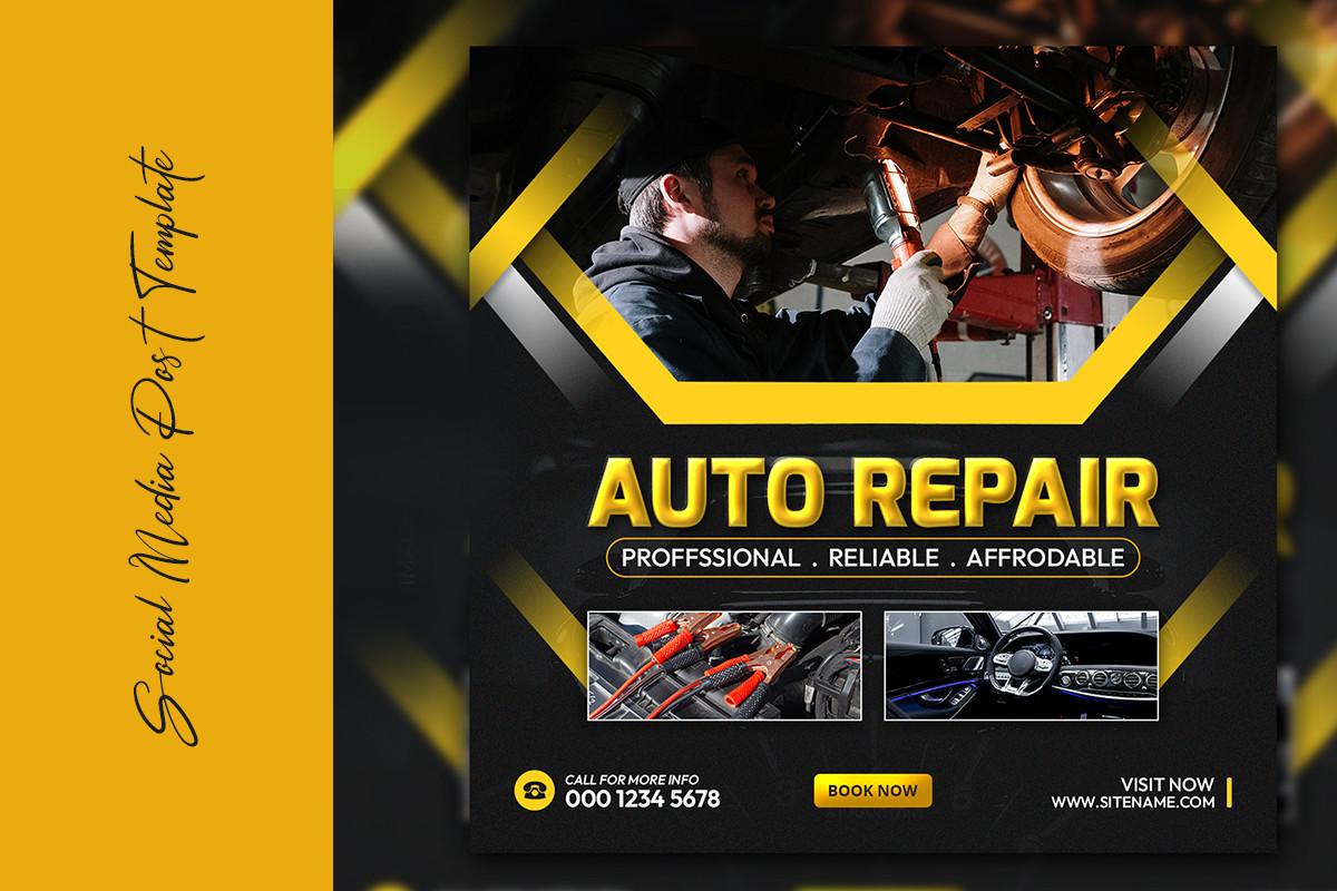 Car Repair Social Media Post Template