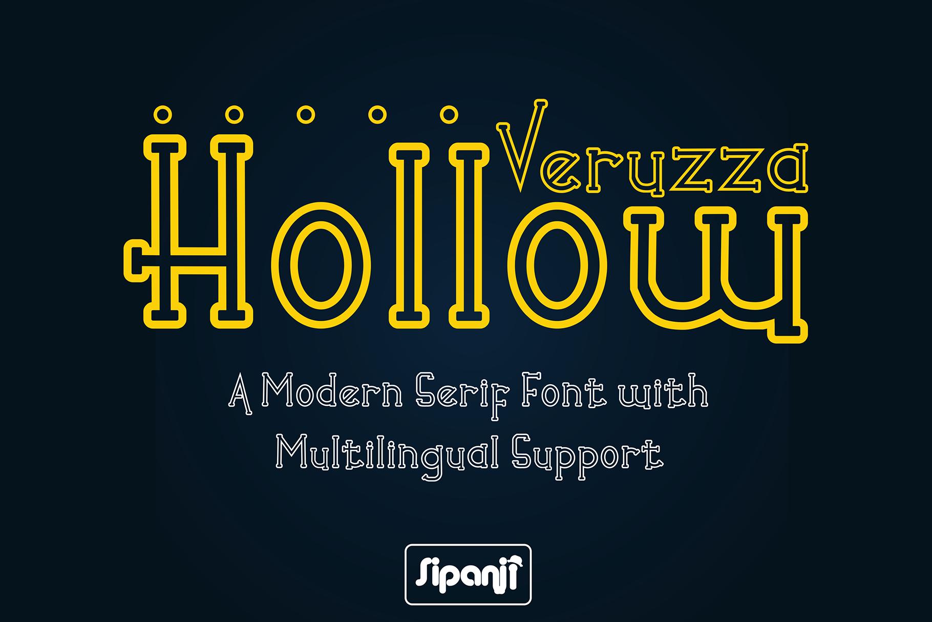 Veruzza Hollow Font