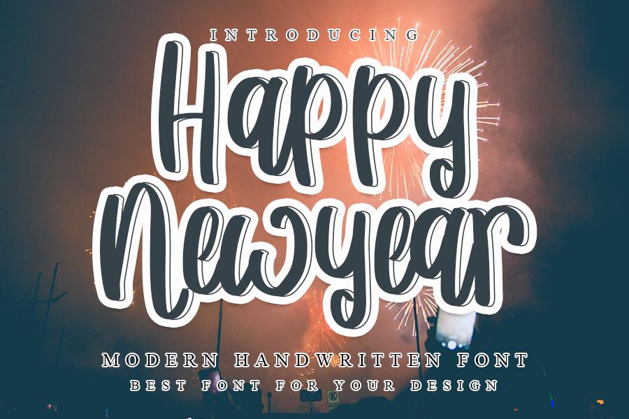 Happy New Year Font