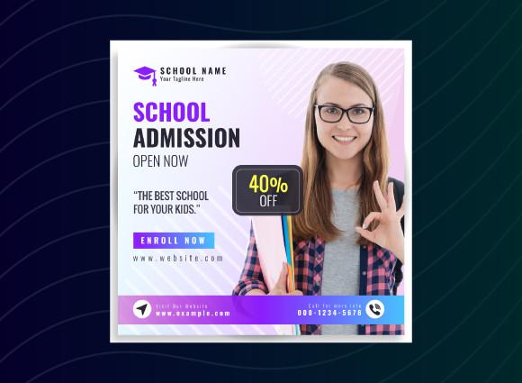 School Admission Social Media Template