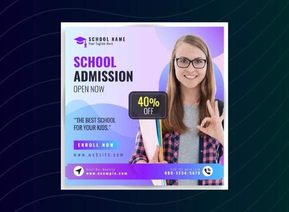 School Admission Social Media Template