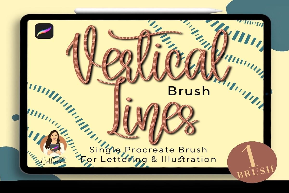 Vertical Lines Procreate Brush