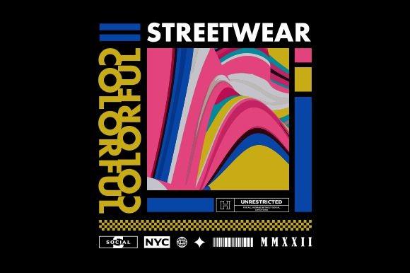 Colorful Streetwear T Shirt Design
