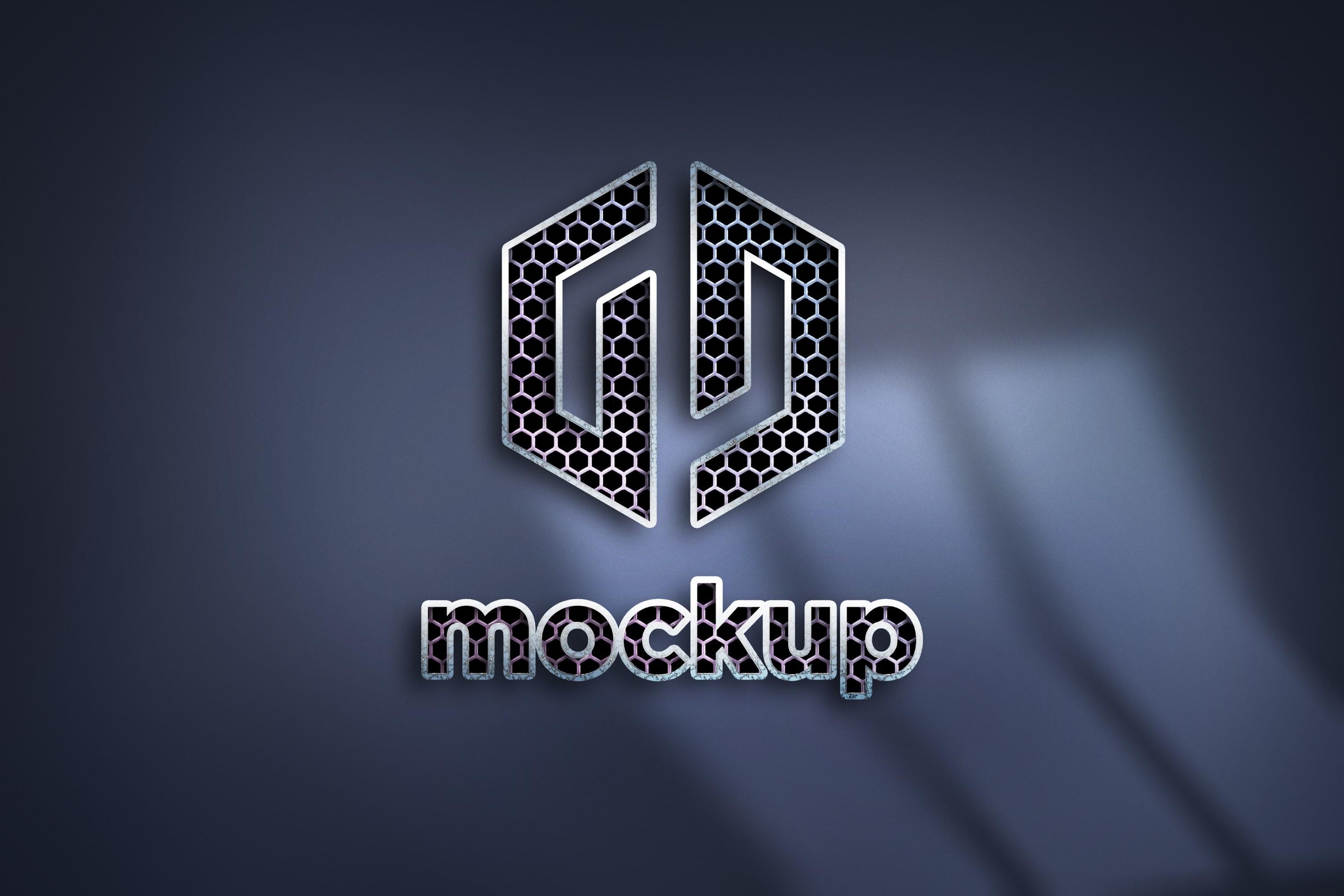 Net Logo Mockup with Window Sunlight