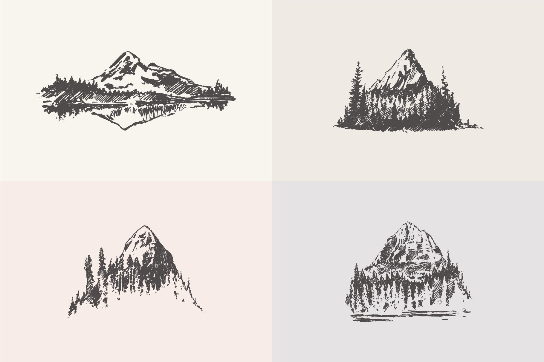 Sketches of Mountain Landscapes