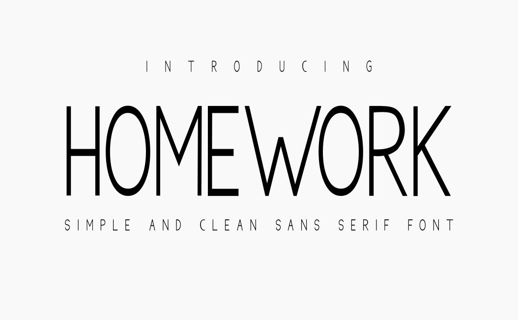 Homework Font