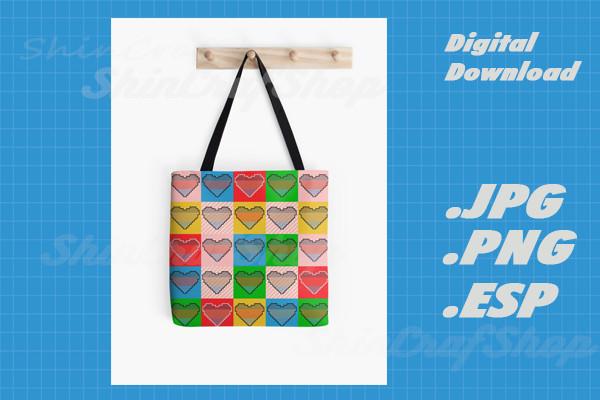 Heart Pattern for Valentines  Pop Art
