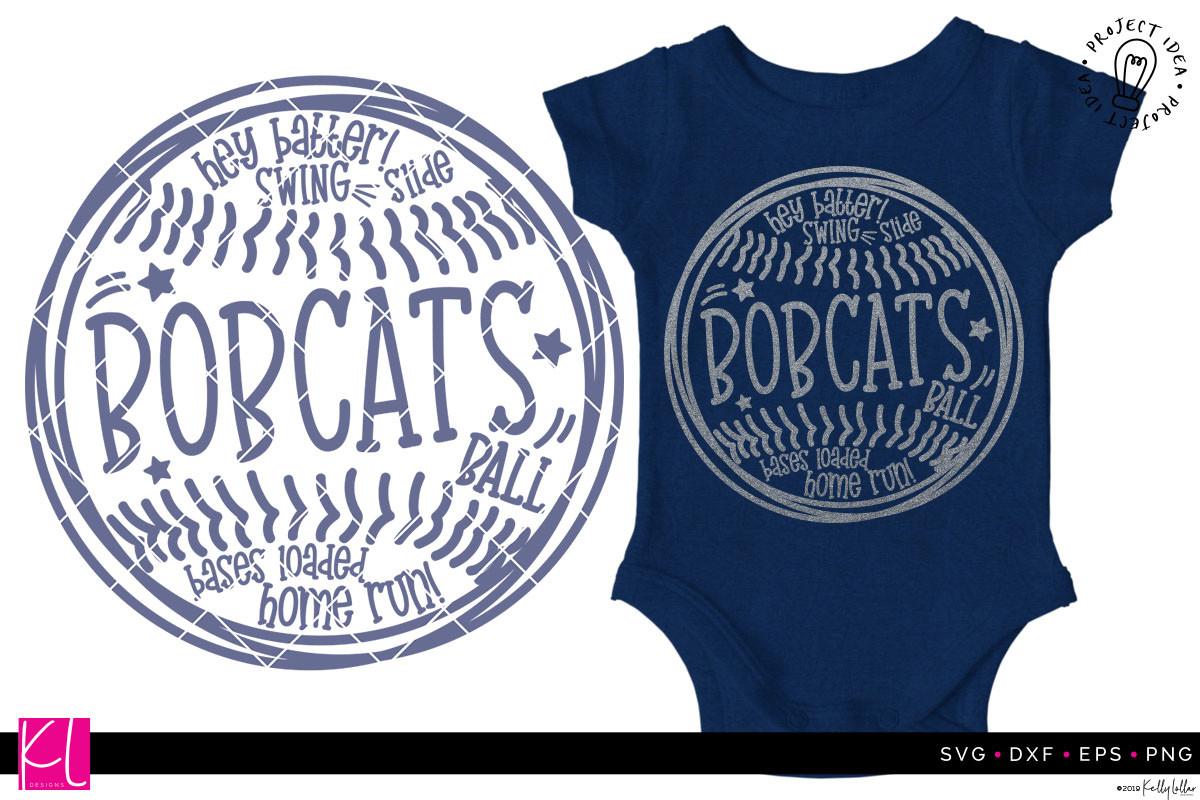 Bobcats Baseball Softball Word Art