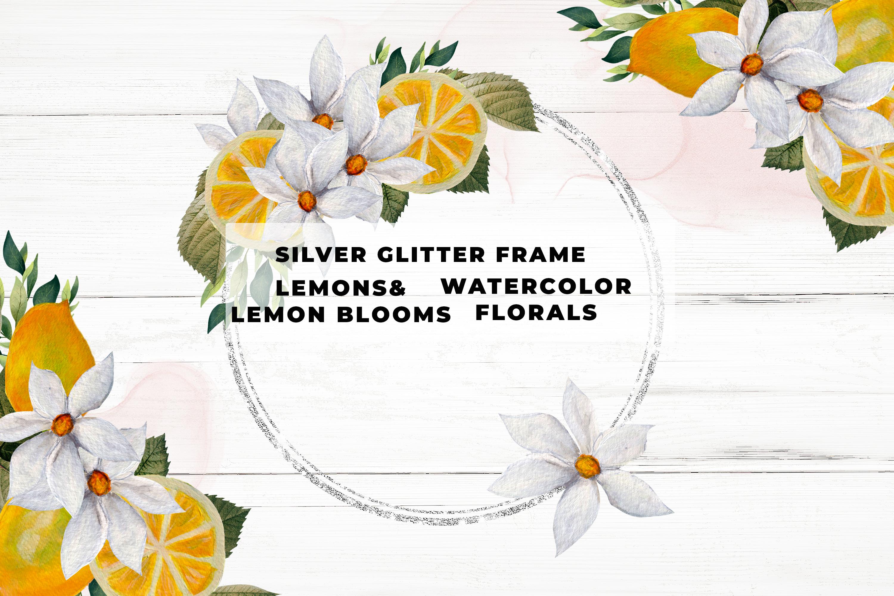 Lemon Silver Glitter Frame