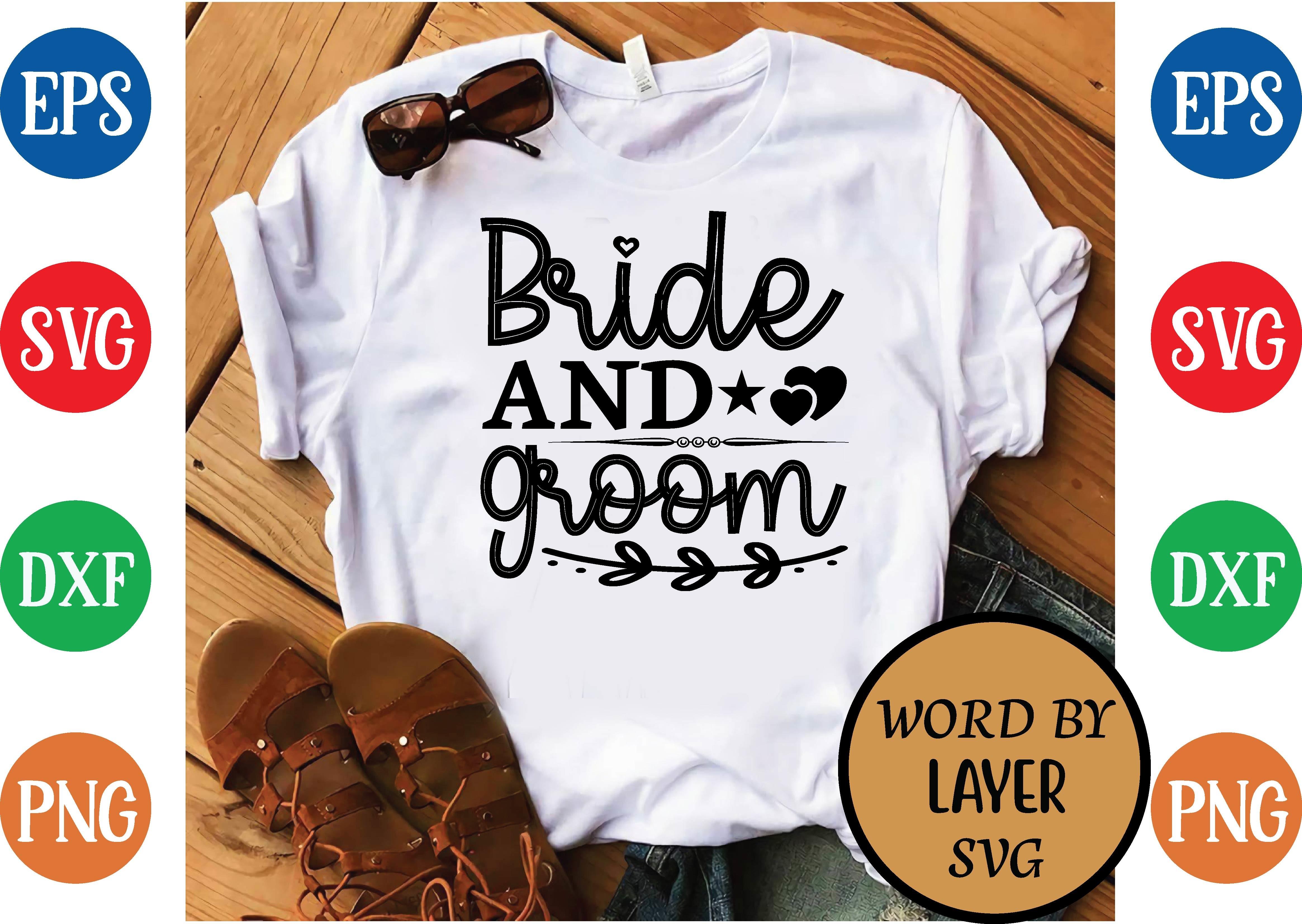 Bride and Groom Svg Design