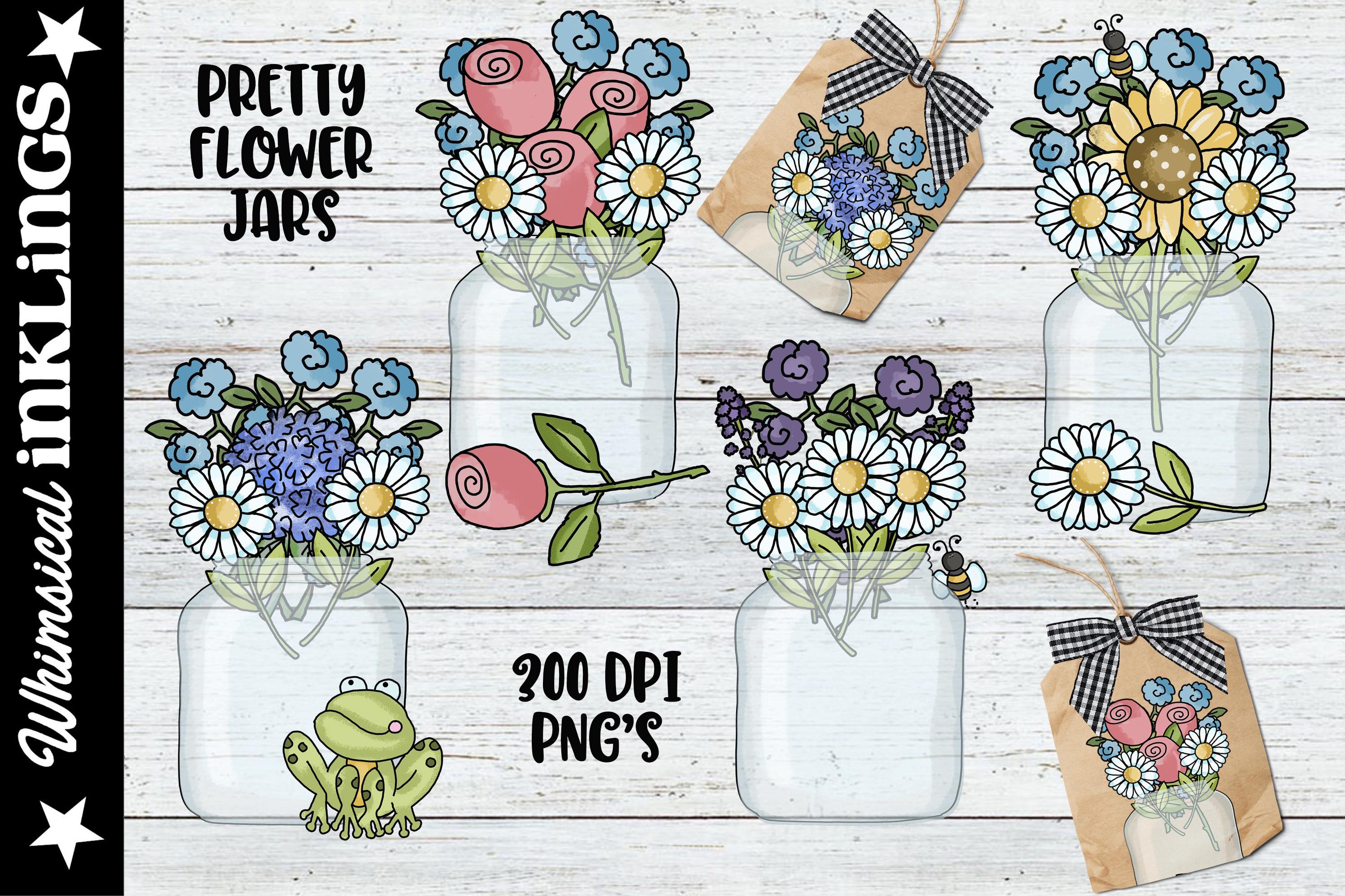 Pretty Flower Jars