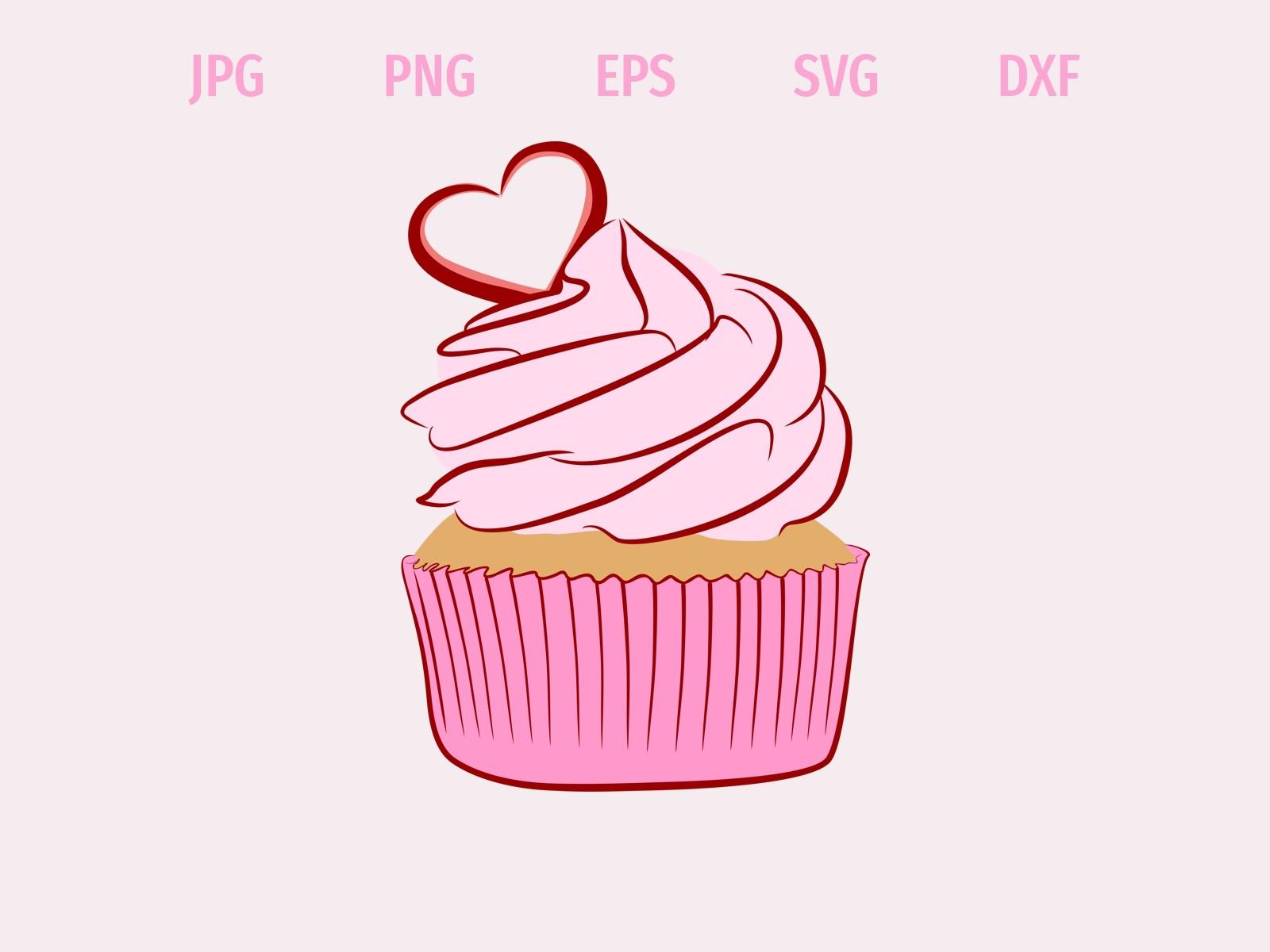 Pink Love Cupcake