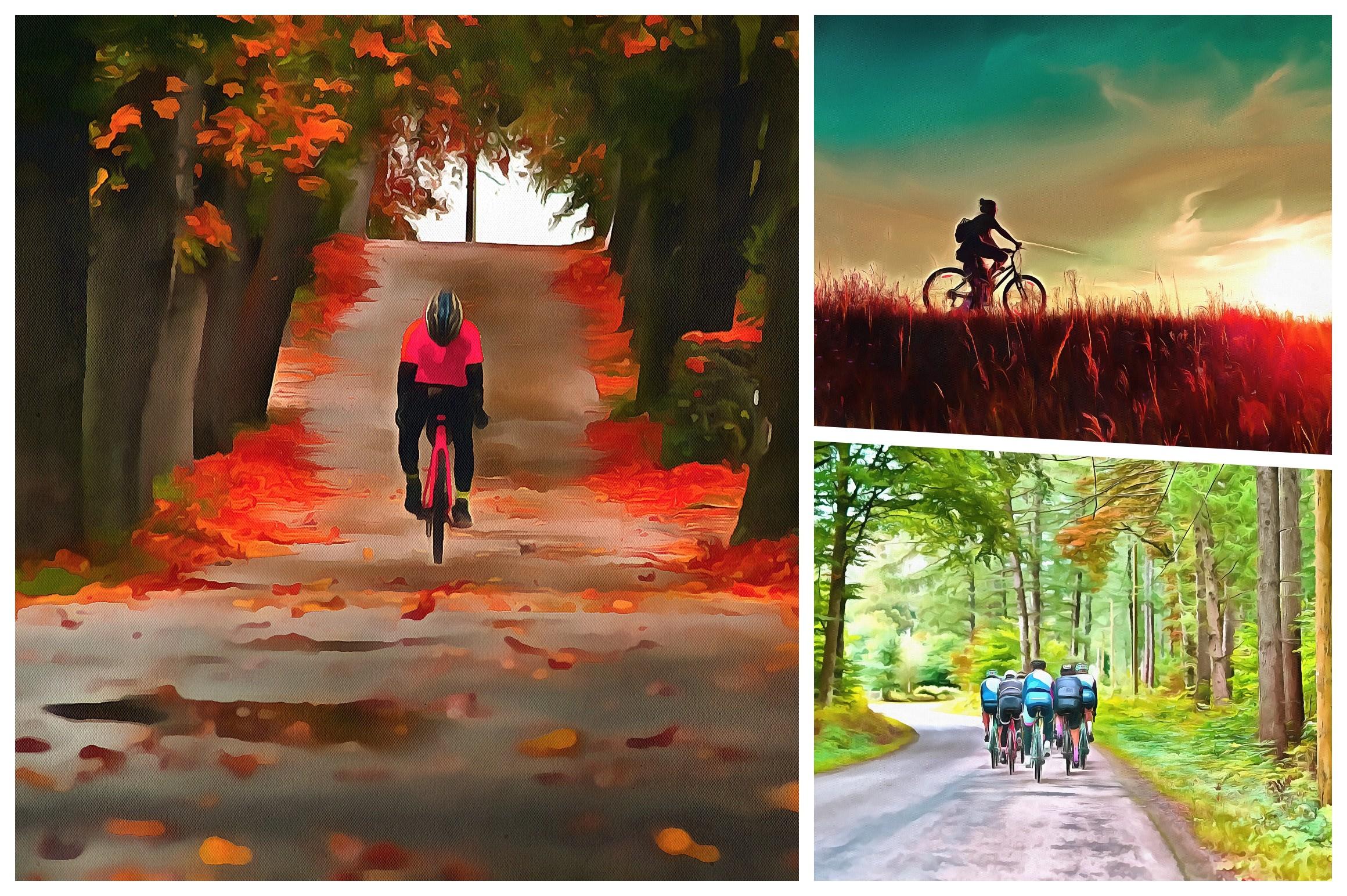 Cycling Watercolor Sublimation