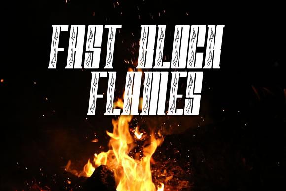 Fast Block Flames Font