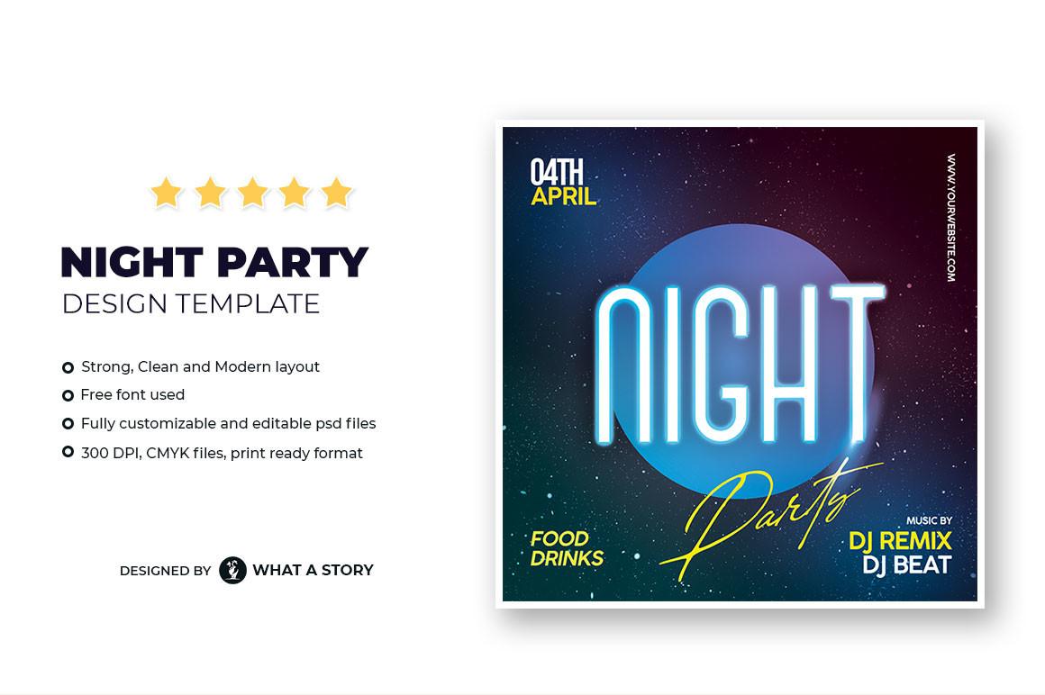 Night Party Flyer Template